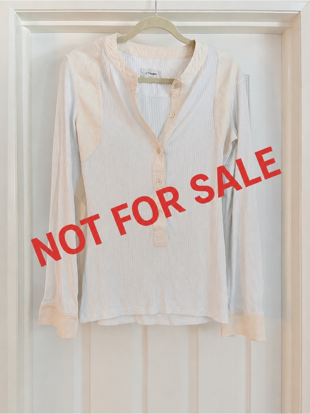 White/cream Wales Bonner Henley long sleeve size XL